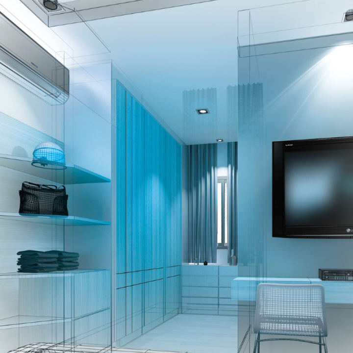 dr haus innenausbau blau