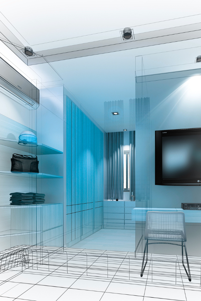 dr haus innenausbau blau